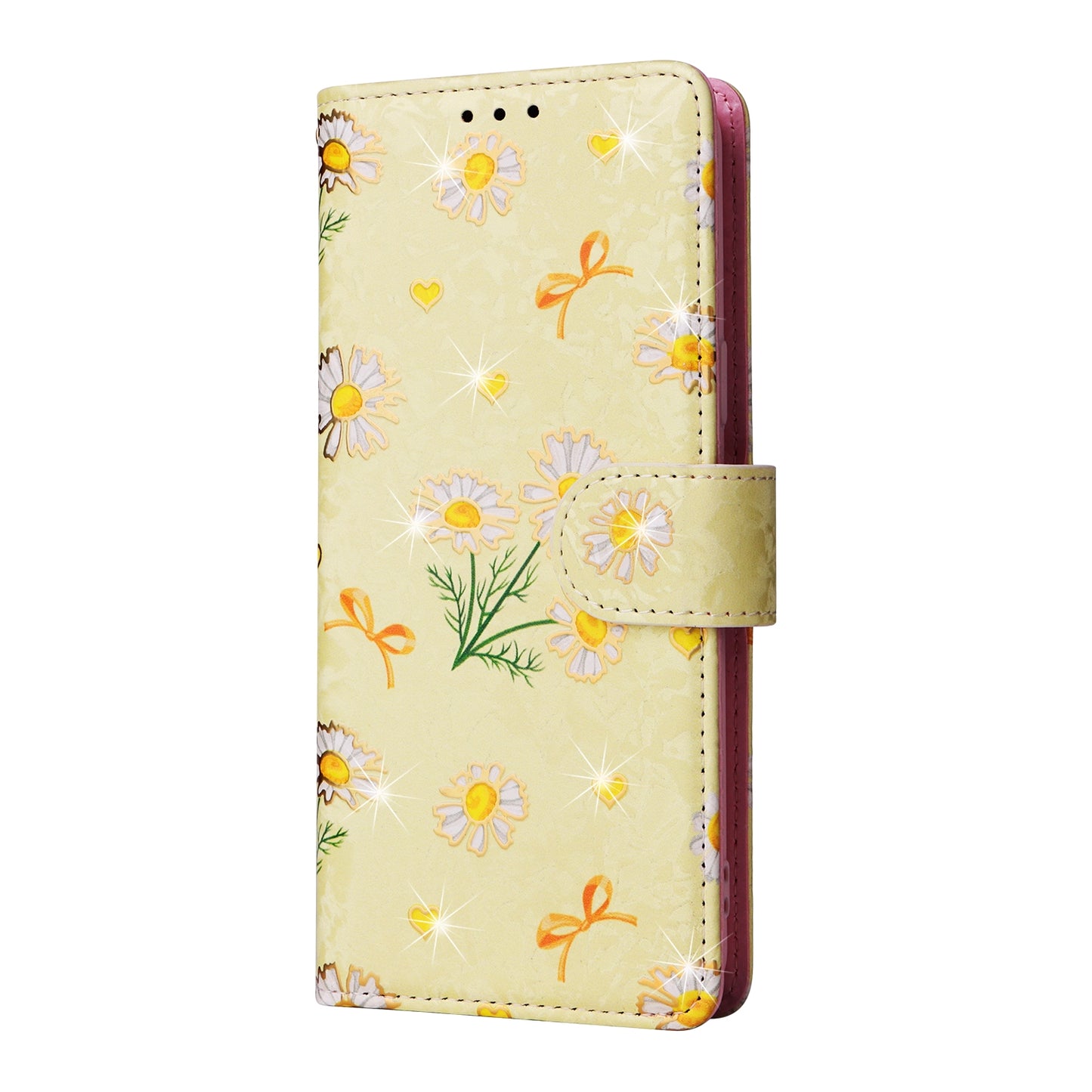 Samsung Galaxy S9 Luxury Bronzing Leather Case - Floral RFID Wallet Cover with Stand & Card Slots