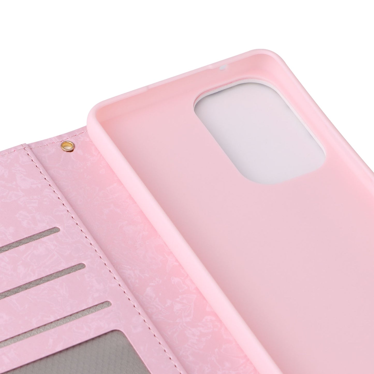 Samsung Galaxy A53 5G Luxury Bronzing Leather Case - Floral RFID Wallet Cover with Stand & Card Slots