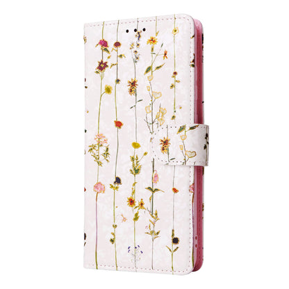 Samsung Galaxy A52 5G Luxury Bronzing Leather Case - Floral RFID Wallet Cover with Stand & Card Slots