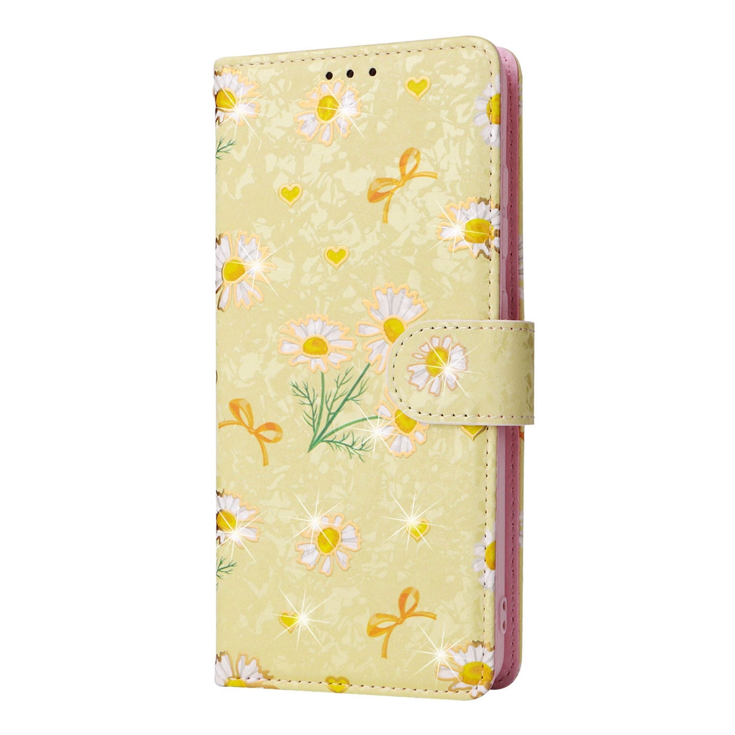 Samsung Galaxy A52 5G Luxury Bronzing Leather Case - Floral RFID Wallet Cover with Stand & Card Slots