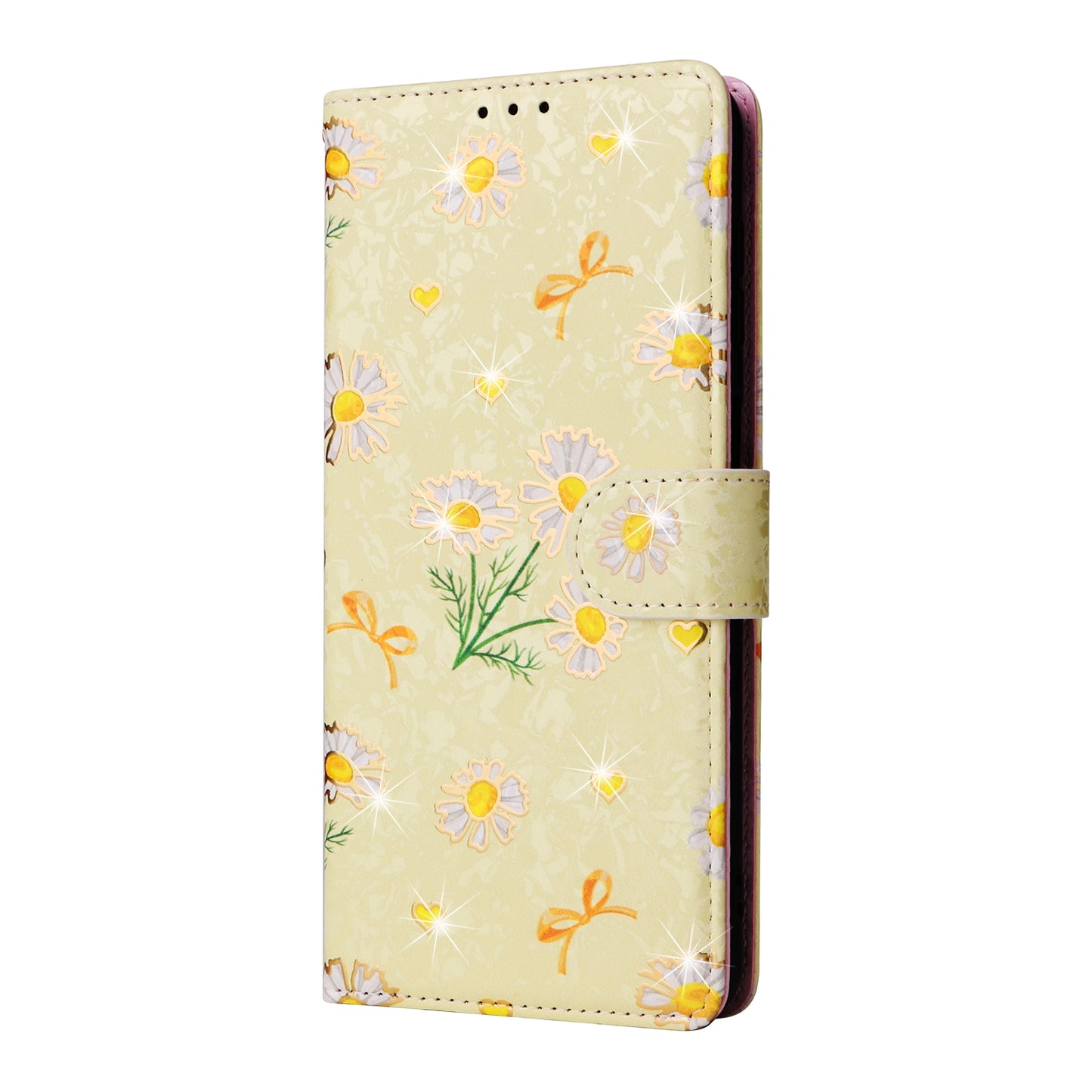 Samsung Galaxy A32 4G Luxury Bronzing Leather Case - Floral RFID Wallet Cover with Stand & Card Slots