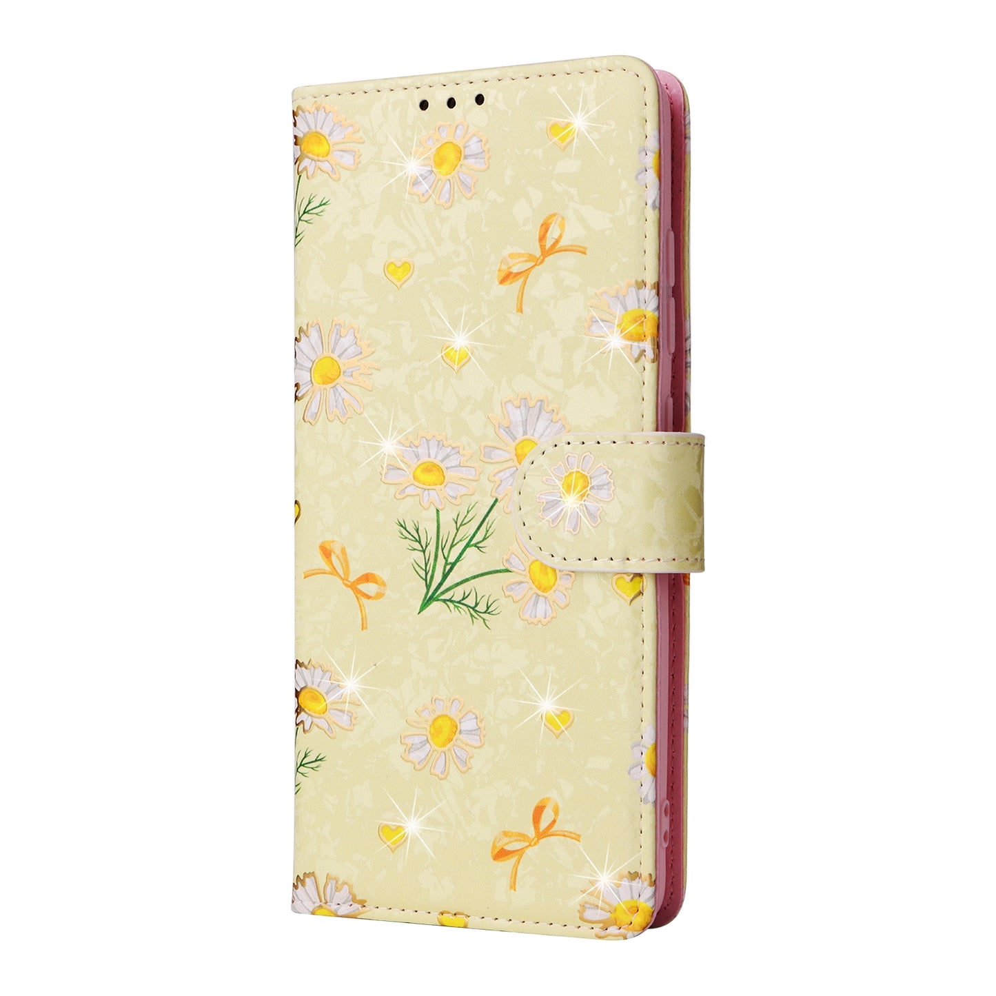 Samsung Galaxy A23 4G Luxury Bronzing Leather Case - Floral RFID Wallet Cover with Stand & Card Slots