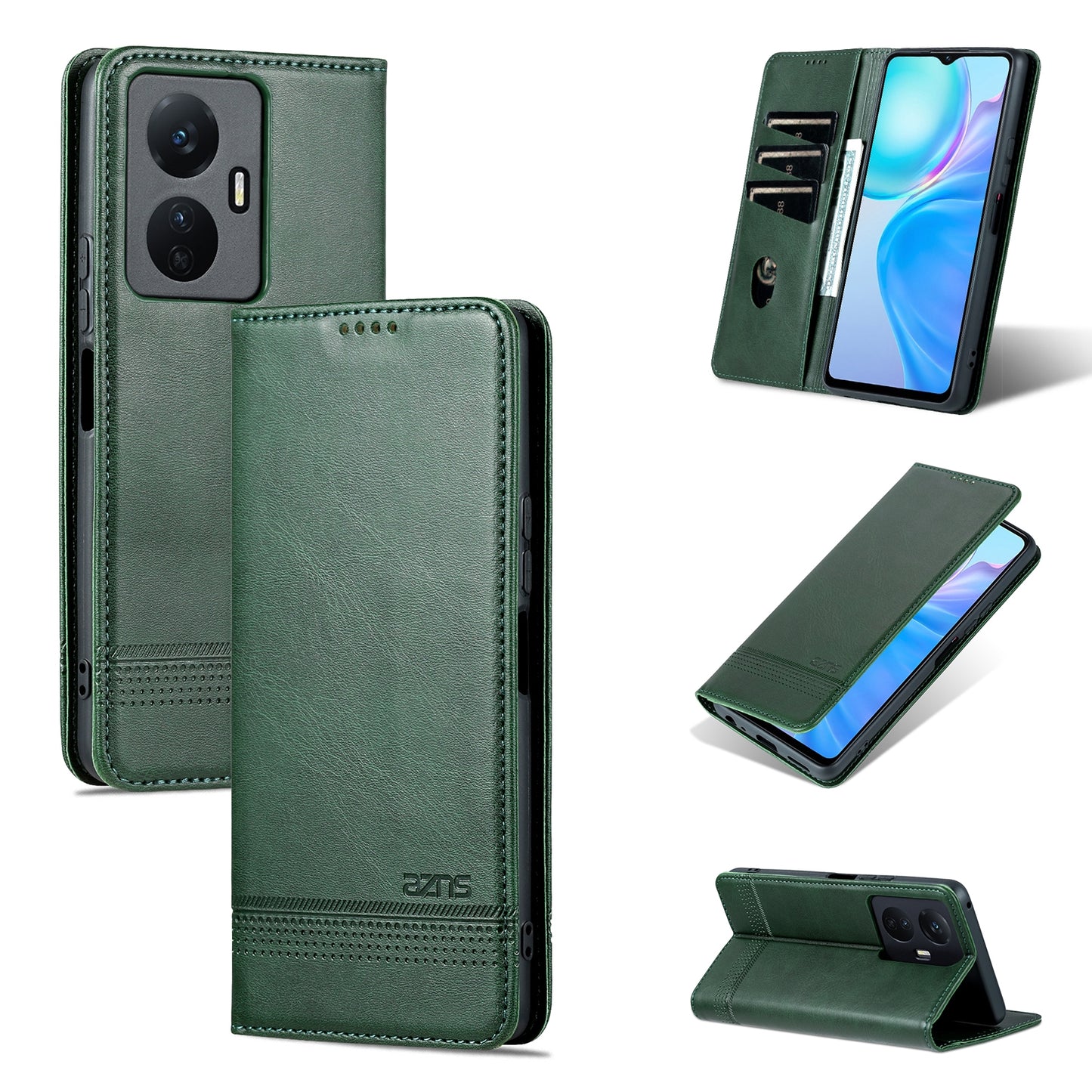 Vivo Y77e/Y77 5G Leather Wallet Case with Card Holder & Magnetic Closure