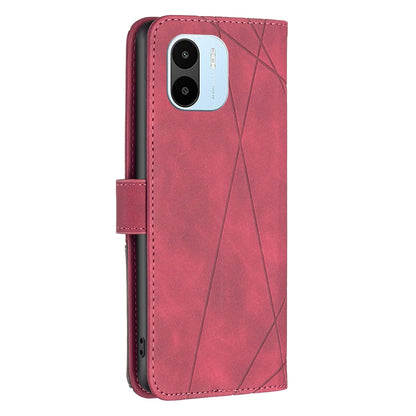 Xiaomi Redmi A1 Rhombus Texture Leather Phone Case with Magnetic Buckle and Card Holder