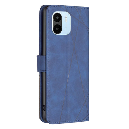 Xiaomi Redmi A1 Rhombus Texture Leather Phone Case with Magnetic Buckle and Card Holder