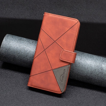 Xiaomi Redmi A1 Rhombus Texture Leather Phone Case with Magnetic Buckle and Card Holder