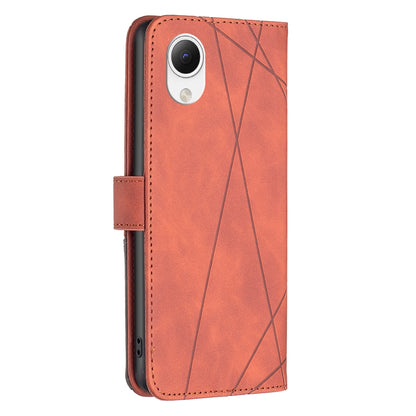 Samsung Galaxy A23e 5G Rhombus Texture Leather Phone Case with Magnetic Buckle and Card Holder