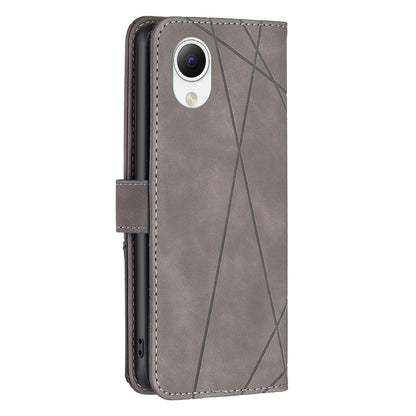 Samsung Galaxy A23e 5G Rhombus Texture Leather Phone Case with Magnetic Buckle and Card Holder