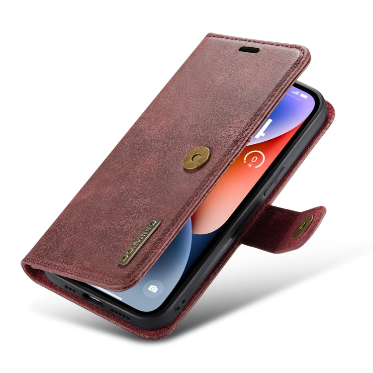 iPhone 14 Plus Leather Wallet Case - Detachable & Magnetic - Card Slots