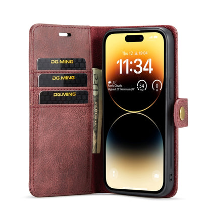 iPhone 14 Pro Leather Wallet Case - Detachable & Magnetic - Card Slots