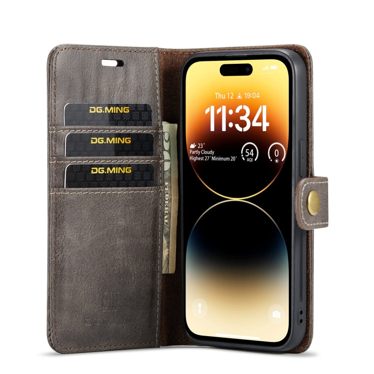 iPhone 14 Pro Leather Wallet Case - Detachable & Magnetic - Card Slots