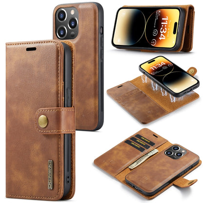 iPhone 14 Pro Leather Wallet Case - Detachable & Magnetic - Card Slots