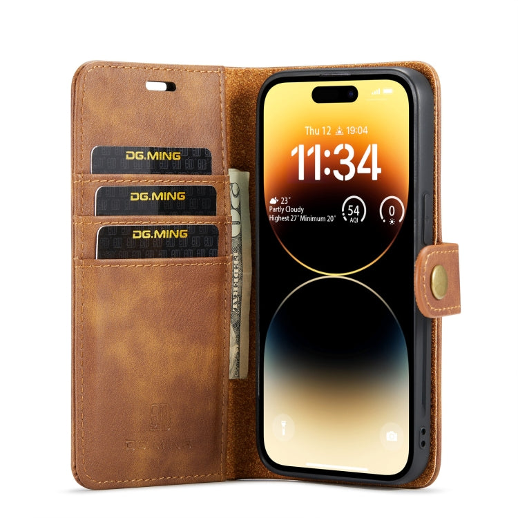 iPhone 14 Pro Leather Wallet Case - Detachable & Magnetic - Card Slots