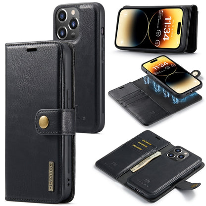 iPhone 14 Pro Leather Wallet Case - Detachable & Magnetic - Card Slots