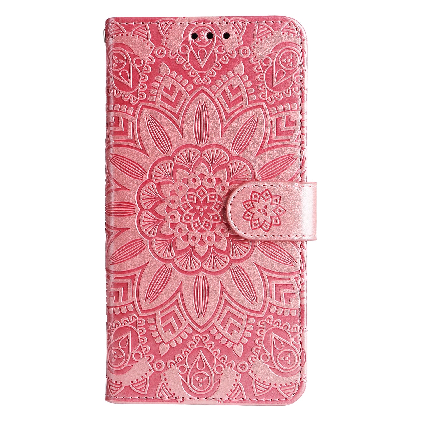 Xiaomi Redmi A1+ Sunflower Embossed Leather Wallet Phone Case with Kickstand and Card Holder