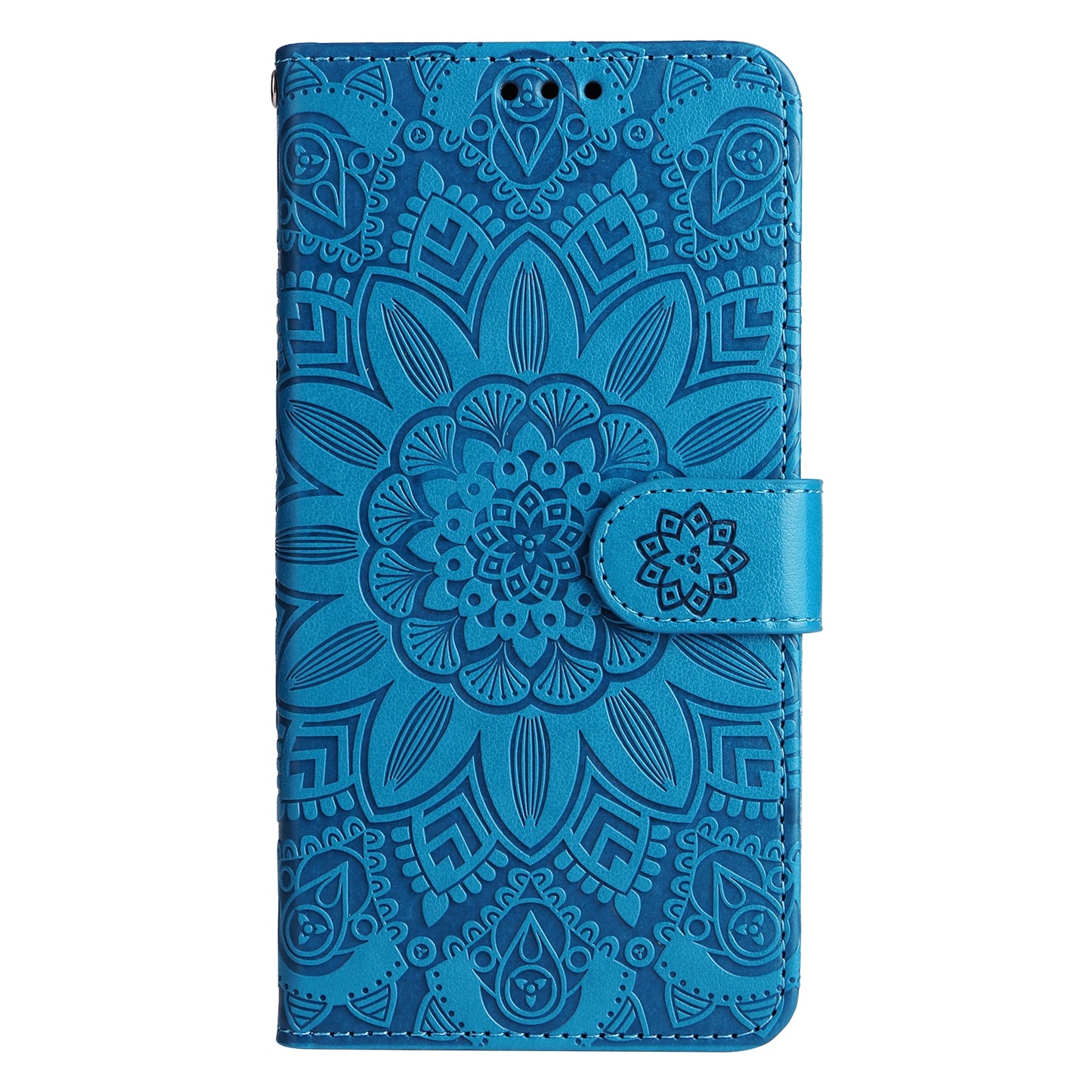 Xiaomi Redmi A1+ Sunflower Embossed Leather Wallet Phone Case with Kickstand and Card Holder