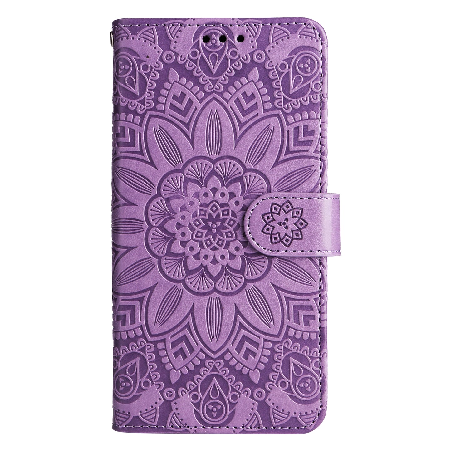 Xiaomi Redmi A1+ Sunflower Embossed Leather Wallet Phone Case with Kickstand and Card Holder