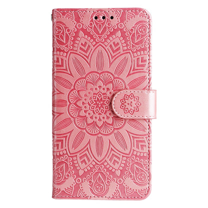 Xiaomi Redmi Note 12 China Sunflower Embossed Leather Wallet Phone Case with Kickstand and Card Holder
