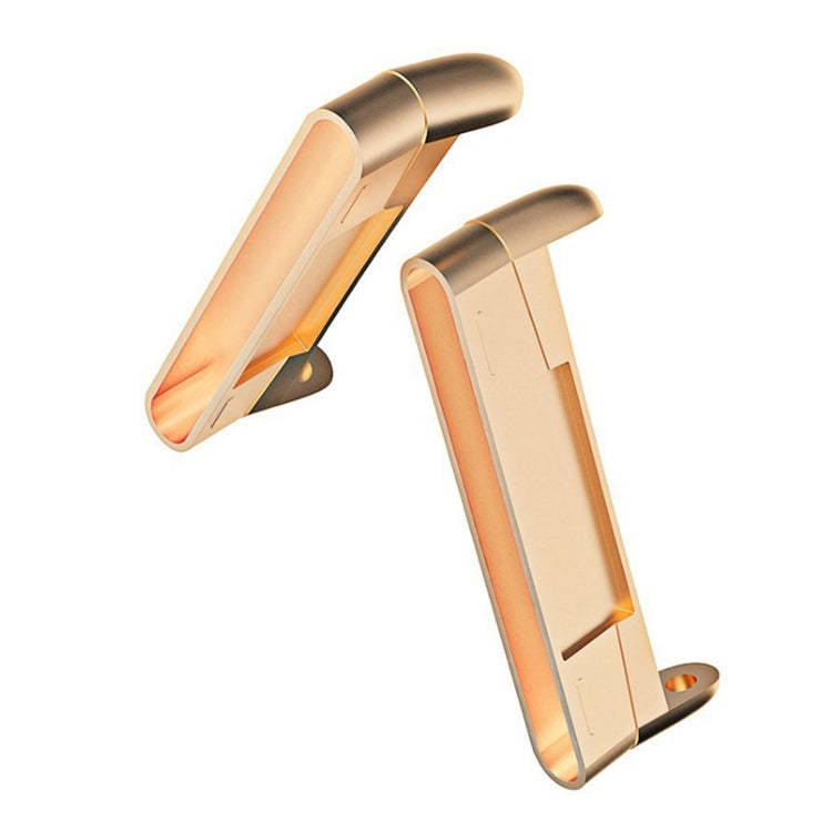 Rose Gold Stainless Steel Connector for Fitbit Versa 4, Versa 3 & Sense 2 - Easy to Replace, Durable Design
