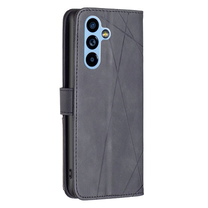 Samsung Galaxy A54 5G Rhombus Texture Leather Phone Case with Magnetic Buckle and Card Holder