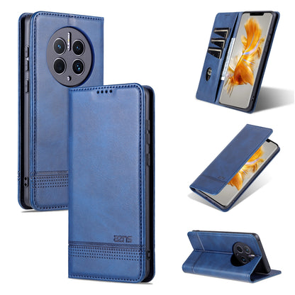 Huawei Mate 50 Pro Leather Wallet Case with Card Holder & Magnetic Closure