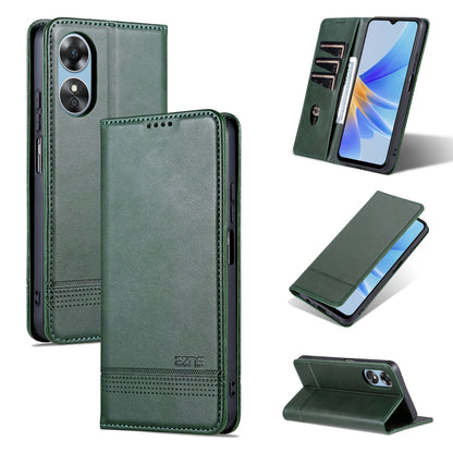 OPPO A17 Leather Wallet Case with Card Holder & Magnetic Closure