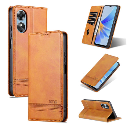 OPPO A17 Leather Wallet Case with Card Holder & Magnetic Closure