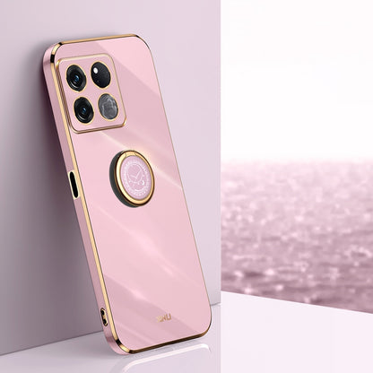 OnePlus Ace Racing Tough TPU Phone Case with 6D Electroplate, Straight Edge Design, and Comfortable Ring Holder