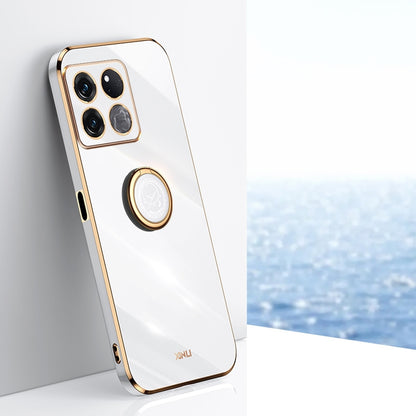 OnePlus Ace Racing Tough TPU Phone Case with 6D Electroplate, Straight Edge Design, and Comfortable Ring Holder