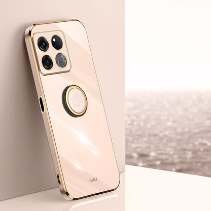 OnePlus Ace Racing Tough TPU Phone Case with 6D Electroplate, Straight Edge Design, and Comfortable Ring Holder