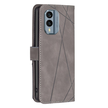 Nokia X30 Rhombus Texture Leather Phone Case with Magnetic Buckle and Card Holder