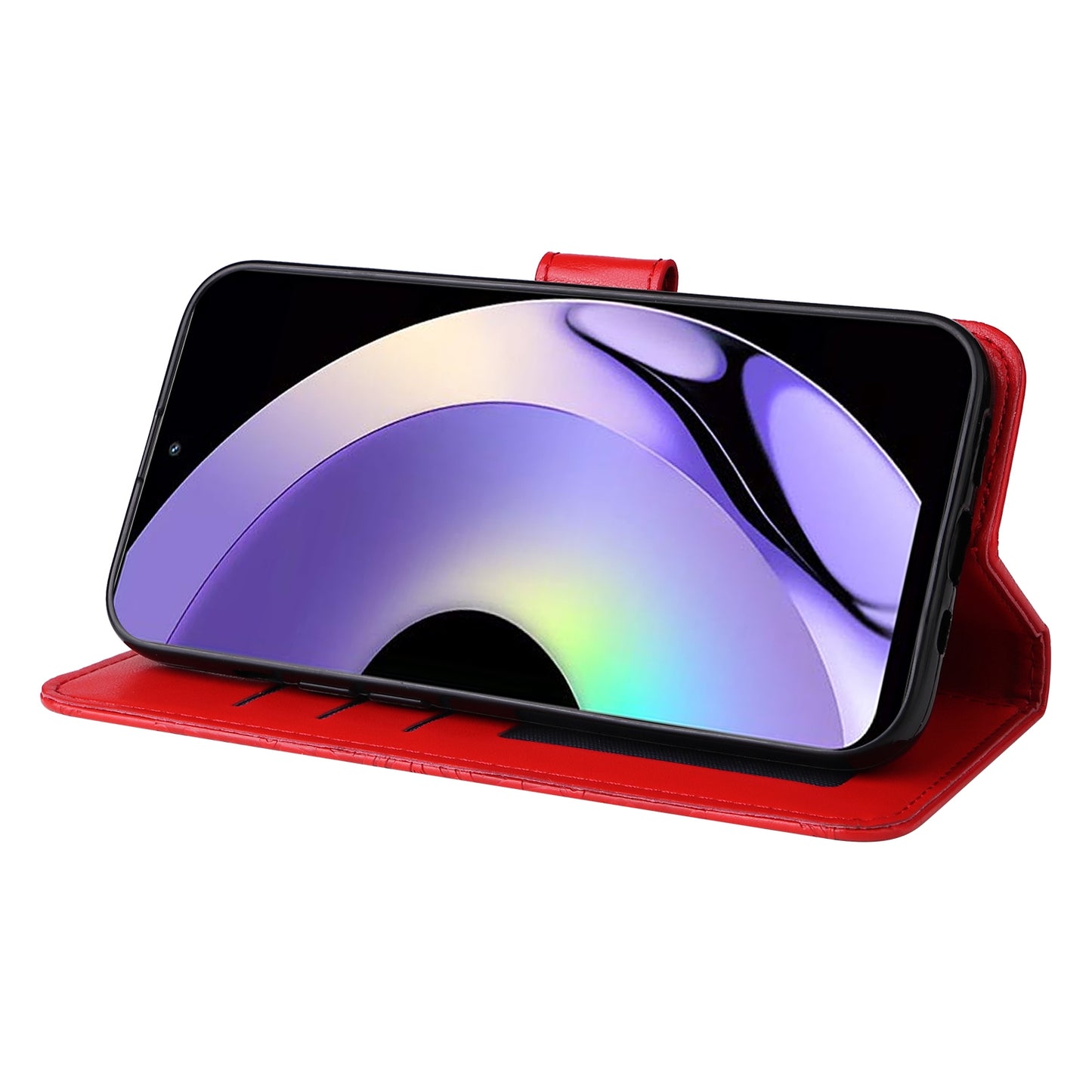 Realme 10 4G Global Sunflower Embossed Leather Wallet Phone Case with Kickstand and Card Holder