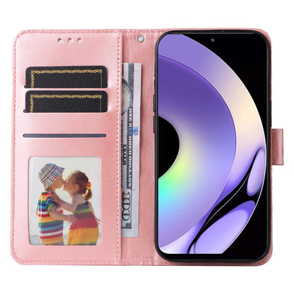 Realme 10 4G Global Sunflower Embossed Leather Wallet Phone Case with Kickstand and Card Holder