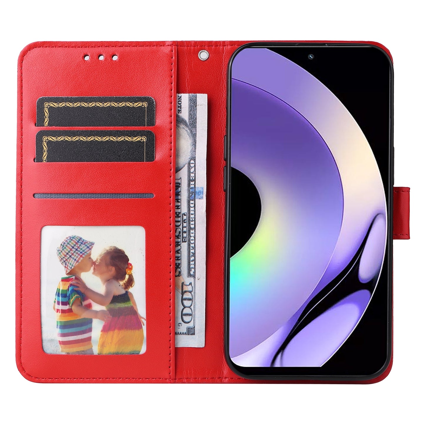 Realme 10 Pro 5G Sunflower Embossed Leather Wallet Phone Case with Kickstand and Card Holder