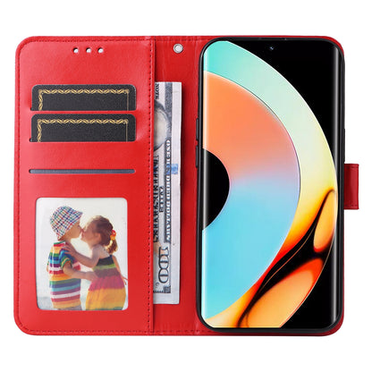 Realme 10 Pro+ 5G Sunflower Embossed Leather Wallet Phone Case with Kickstand and Card Holder