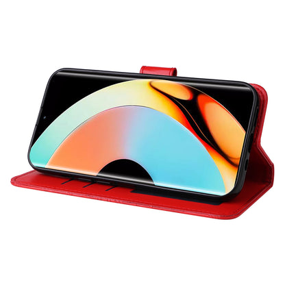 Realme 10 Pro+ 5G Sunflower Embossed Leather Wallet Phone Case with Kickstand and Card Holder