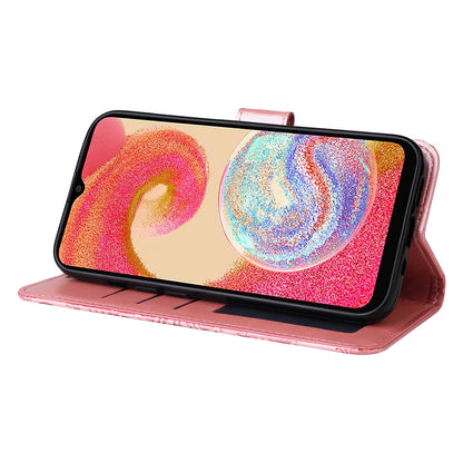 Samsung Galaxy A04e Sunflower Embossed Leather Wallet Phone Case with Kickstand and Card Holder