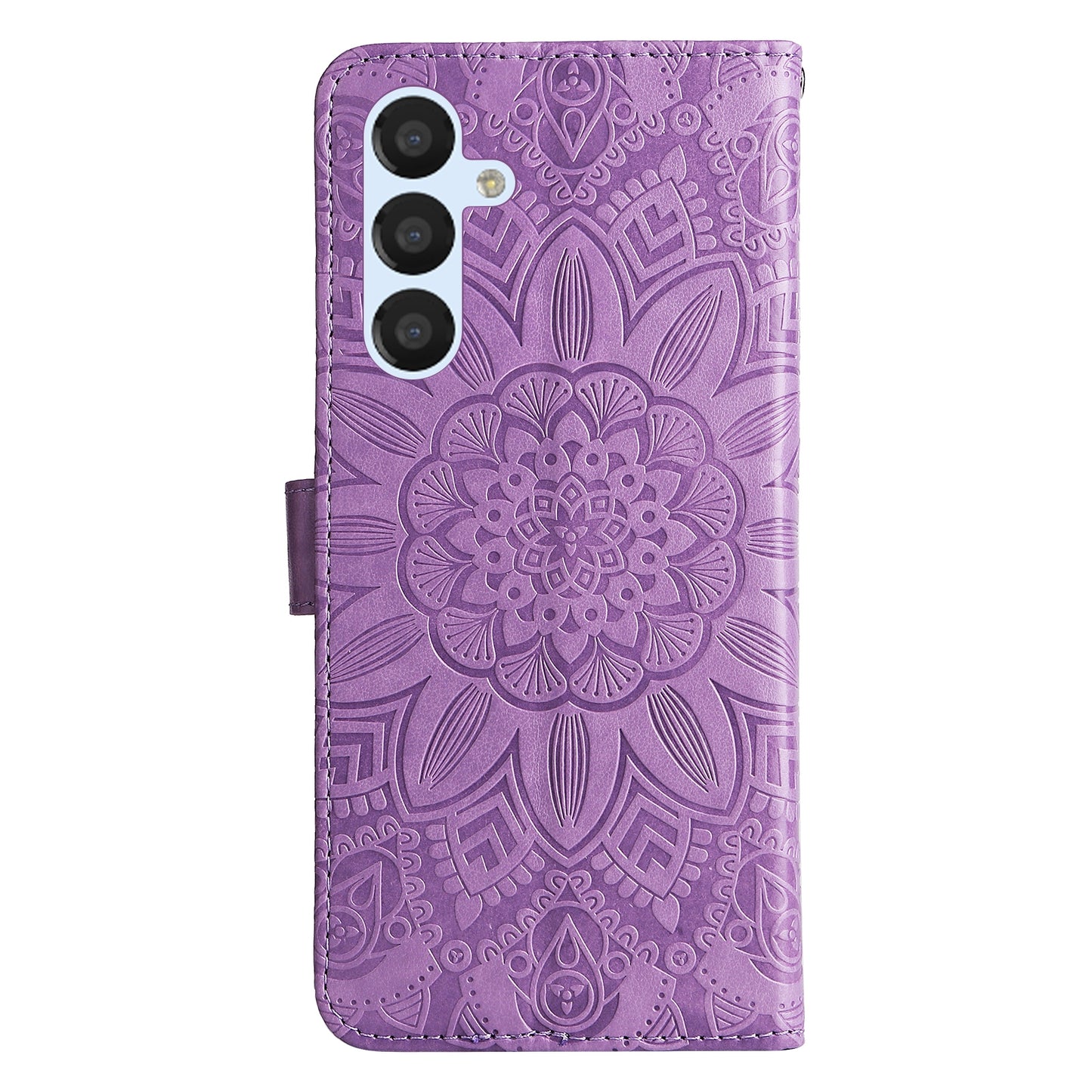 Samsung Galaxy A34 5G Sunflower Embossed Leather Wallet Phone Case with Kickstand and Card Holder