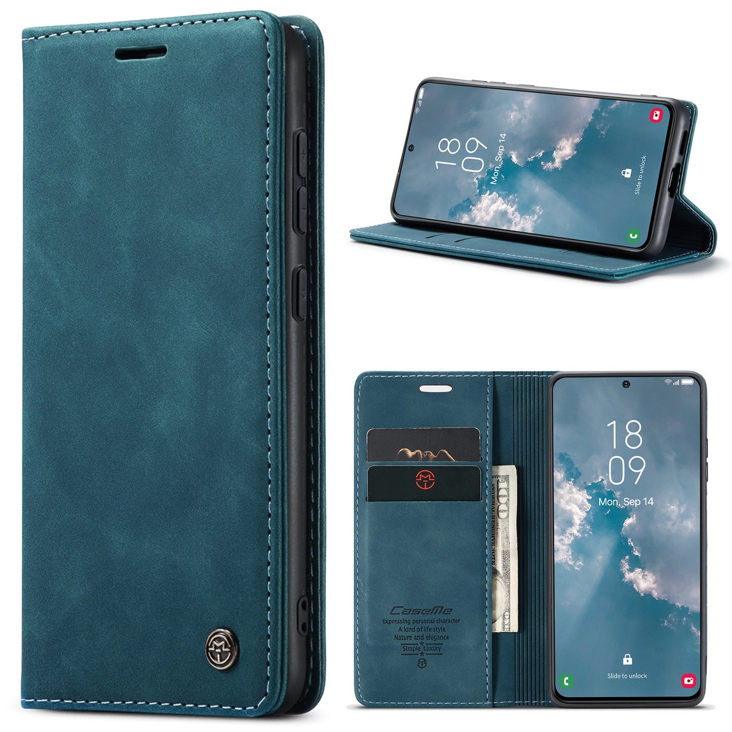 Samsung Galaxy S23 5G Leather Case - Horizontal Flip, Card Holder & Wallet, Luxurious Design