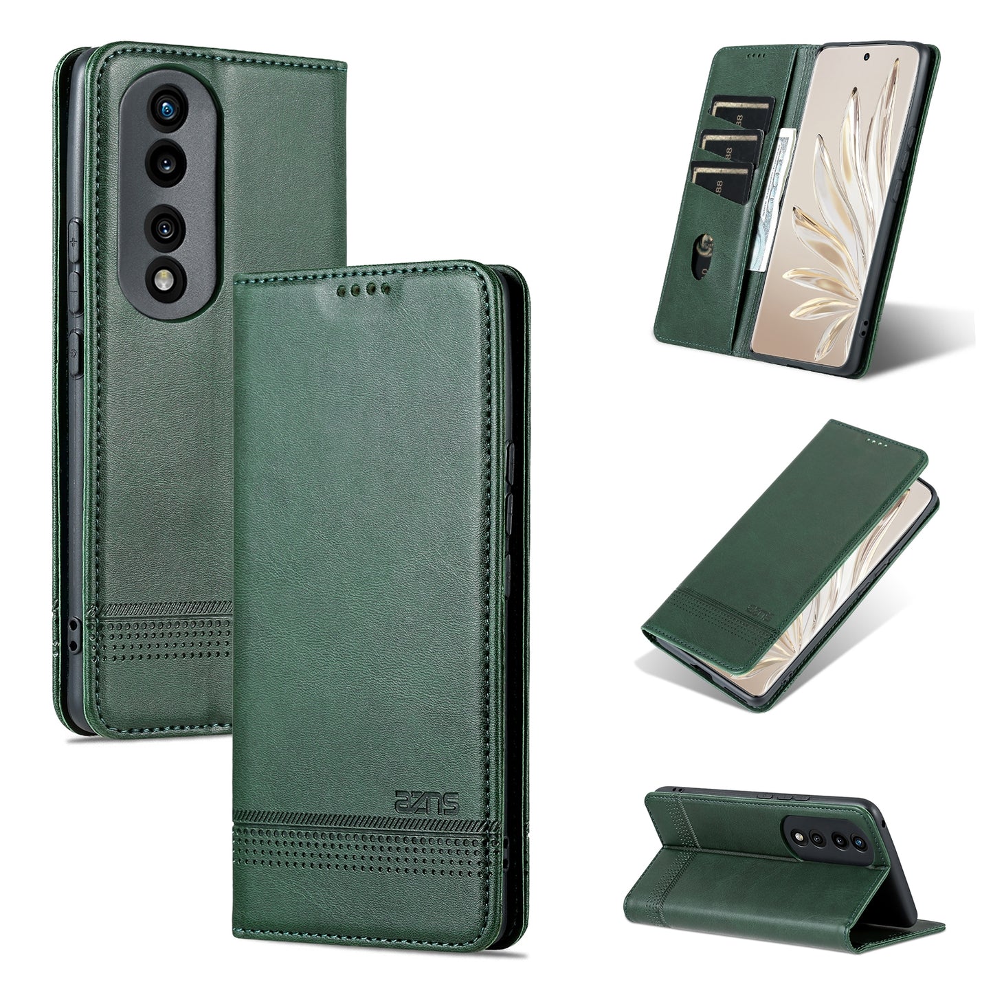 Honor 80 Pro Leather Wallet Case with Card Holder & Magnetic Closure