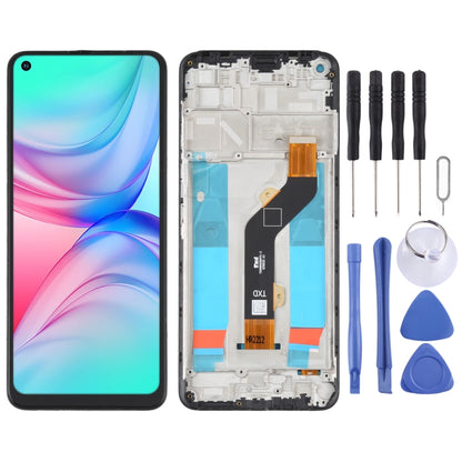OEM Infinix Hot 10 X682B/X682C LCD Screen Digitizer Full Assembly with Frame - Replacement Part