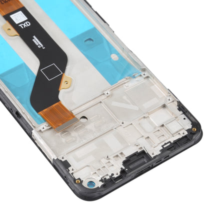 OEM Infinix Hot 10 X682B/X682C LCD Screen Digitizer Full Assembly with Frame - Replacement Part