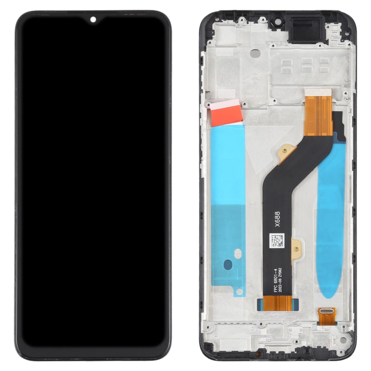 OEM LCD Screen Assembly for Tecno Spark 7P - Complete Digitizer with Frame, Replacement Touch Screen