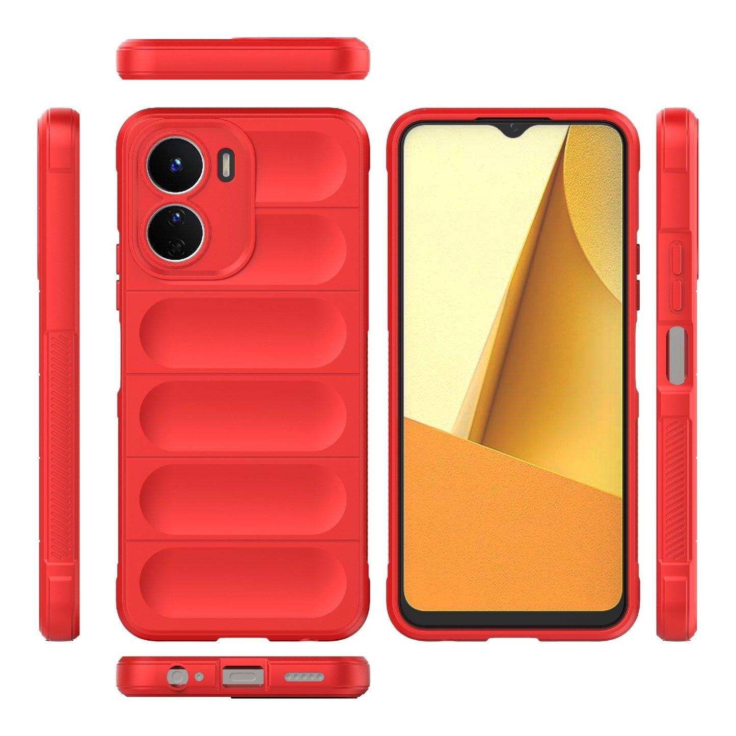 vivo Y16 4G Global Magic Shield TPU + Flannel Phone Case - Stylish, Durable, and Lightweight Protection