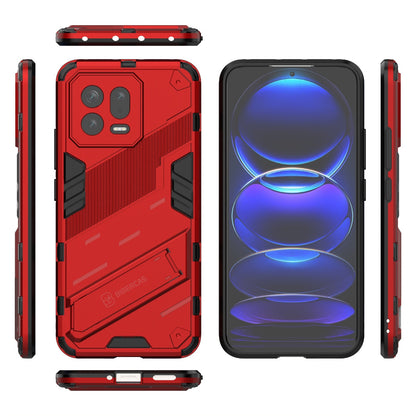 Xiaomi 13 Shockproof Phone Case - Punk Armor 2-in-1 PC + TPU with Invisible Holder