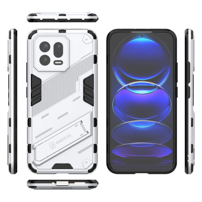 Xiaomi 13 Shockproof Phone Case - Punk Armor 2-in-1 PC + TPU with Invisible Holder