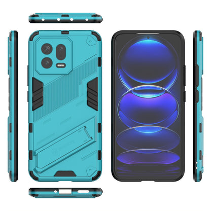 Xiaomi 13 Shockproof Phone Case - Punk Armor 2-in-1 PC + TPU with Invisible Holder