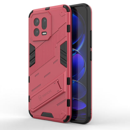 Xiaomi 13 Shockproof Phone Case - Punk Armor 2-in-1 PC + TPU with Invisible Holder