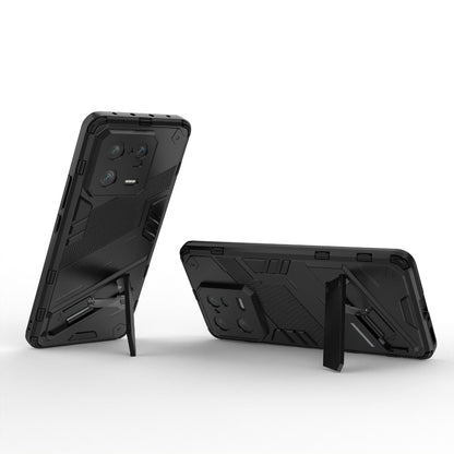 Xiaomi 13 Pro Shockproof Phone Case - Punk Armor 2-in-1 PC + TPU with Invisible Holder