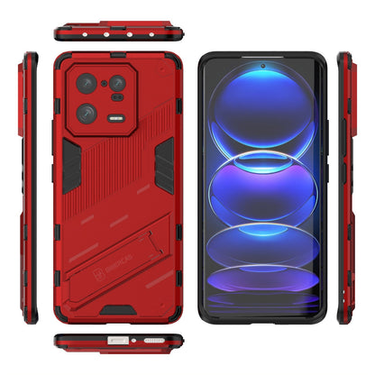 Xiaomi 13 Pro Shockproof Phone Case - Punk Armor 2-in-1 PC + TPU with Invisible Holder